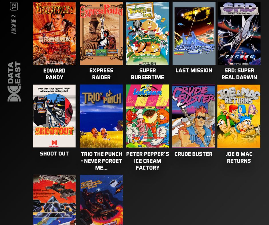 Data East Arcade 2 - Evercade Cartridge