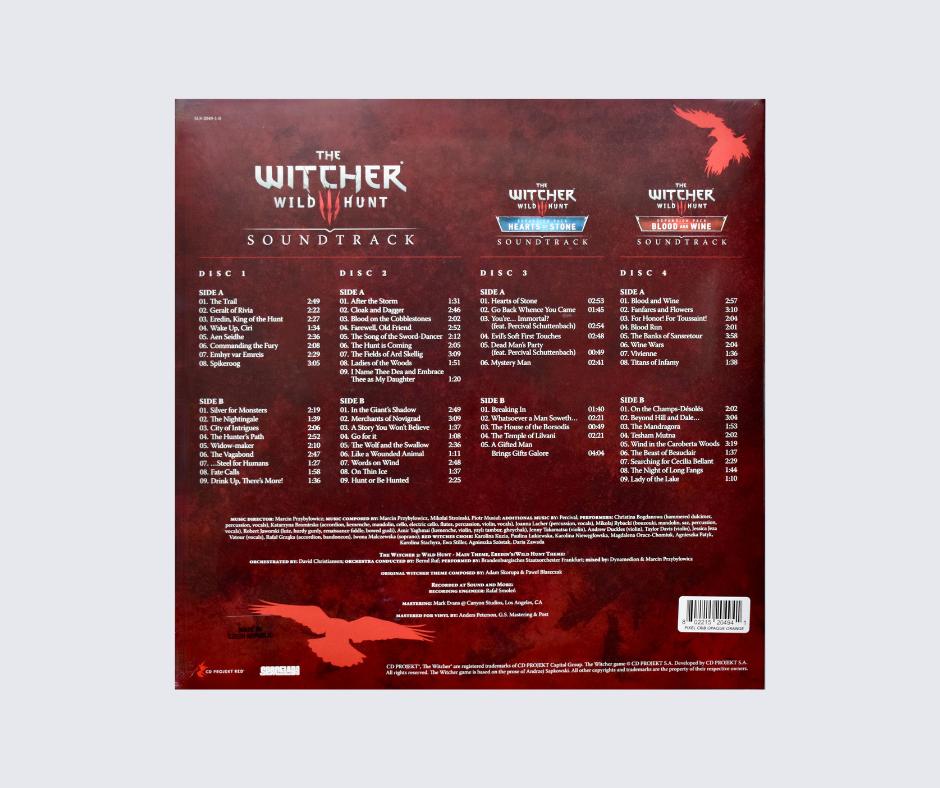 The Witcher 3 Original Game Soundtrack Complete Edition 4xLP