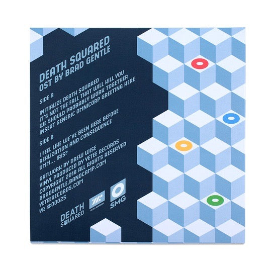 Death Squared Vinyl Record Soundtrack rear cover