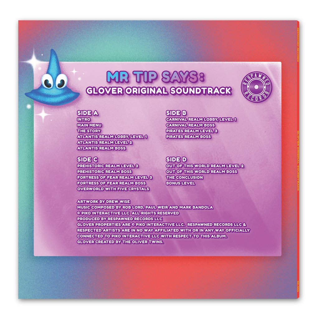 Glover N64 Vinyl Record Soundtrack 